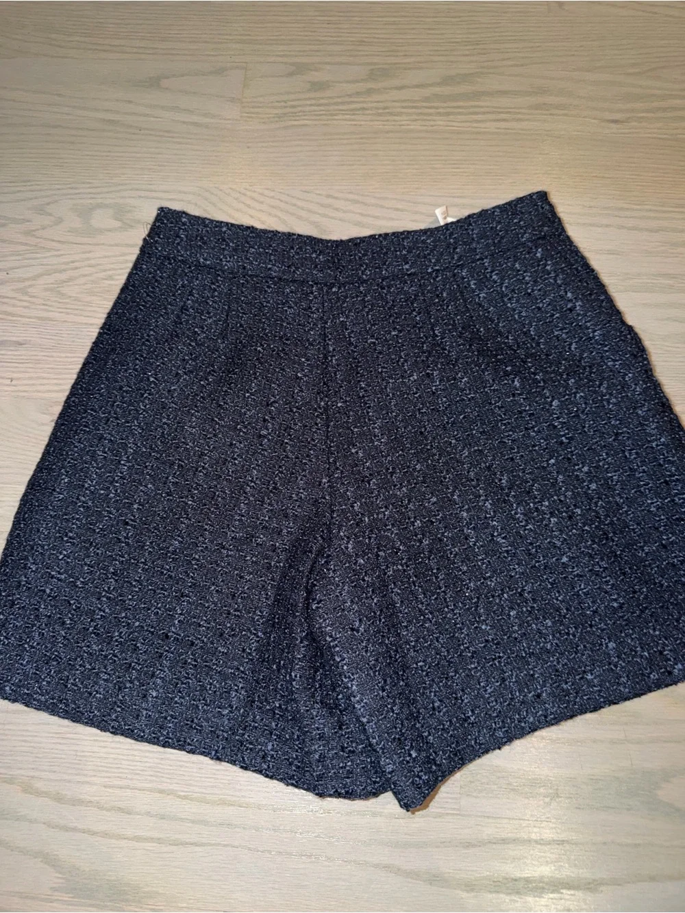 Endless Rose Navy Tweed High-Waisted Shorts – Size Medium – NWT